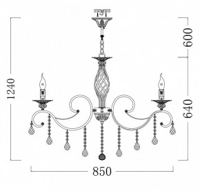 Подвесная люстра Maytoni Grace RC247-PL-10-R в Сысерти - sysert.mebel24.online | фото 6