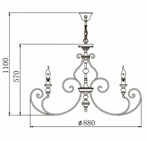 Подвесная люстра Maytoni Karina H631-PL-08-B в Сысерти - sysert.mebel24.online | фото 3