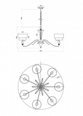Подвесная люстра Maytoni Lillian H311-07-G в Сысерти - sysert.mebel24.online | фото 6