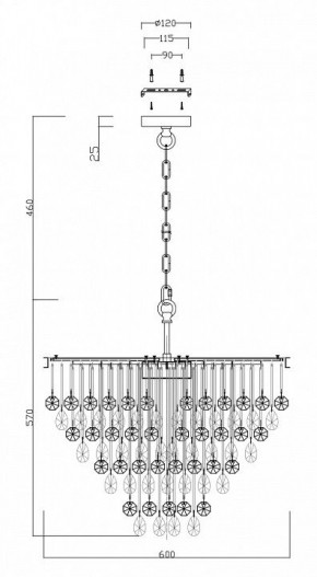 Подвесная люстра Maytoni Linn MOD091PL-07CH в Сысерти - sysert.mebel24.online | фото 4