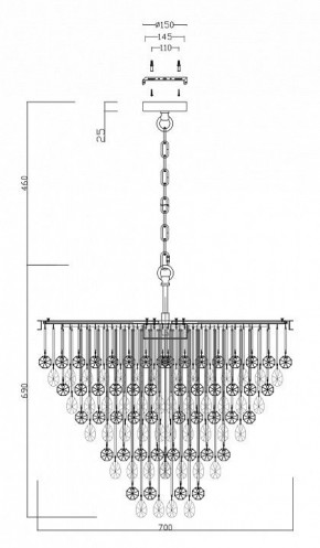 Подвесная люстра Maytoni Linn MOD091PL-09CH в Сысерти - sysert.mebel24.online | фото 3