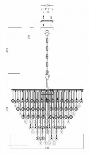Подвесная люстра Maytoni Linn MOD091PL-09G в Сысерти - sysert.mebel24.online | фото 4