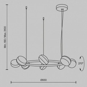 Подвесная люстра Maytoni Mind MOD299PL-L80BC3K в Сысерти - sysert.mebel24.online | фото 4