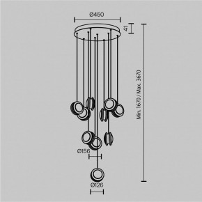 Подвесная люстра Maytoni Pharao MOD361PL-L41BS3K в Сысерти - sysert.mebel24.online | фото 4