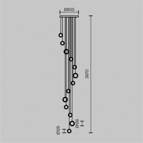 Подвесная люстра Maytoni Pharao MOD361PL-L58BS3K в Сысерти - sysert.mebel24.online | фото 4