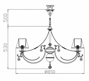 Подвесная люстра Maytoni Soffia RC093-PL-08-R в Сысерти - sysert.mebel24.online | фото 5