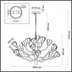Подвесная люстра Odeon Light Gardi 5090/18 в Сысерти - sysert.mebel24.online | фото 6