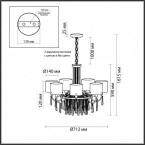 Подвесная люстра Odeon Light Nicole 4886/7 в Сысерти - sysert.mebel24.online | фото 7