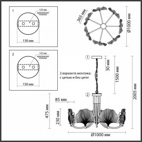 Подвесная люстра Odeon Light Ventaglio 4870/7 в Сысерти - sysert.mebel24.online | фото 6