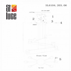 Подвесная люстра ST-Luce Montecelio SL6104.203.06 в Сысерти - sysert.mebel24.online | фото 4