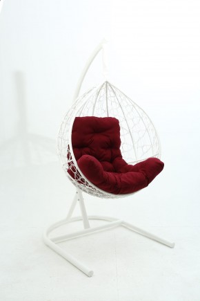 Подвесное кресло Бароло (белый/бордо) в Сысерти - sysert.mebel24.online | фото