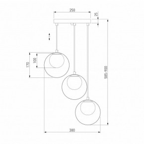 Подвесной светильник Eurosvet Dublin 50205/3 черный/бронза в Сысерти - sysert.mebel24.online | фото 2