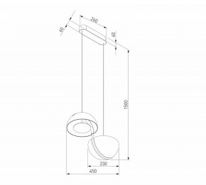 Подвесной светильник Eurosvet Emisfero 50083/2 LED золото в Сысерти - sysert.mebel24.online | фото 4