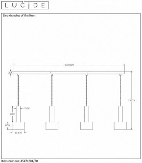 Подвесной светильник Lucide Teun 45471/04/30 в Сысерти - sysert.mebel24.online | фото 6