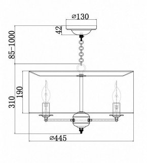 Подвесной светильник Maytoni Anna H007PL-04G в Сысерти - sysert.mebel24.online | фото 4