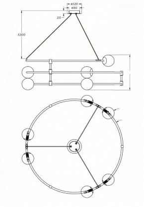 Подвесной светильник Maytoni Balance MOD317PL-06B в Сысерти - sysert.mebel24.online | фото 3