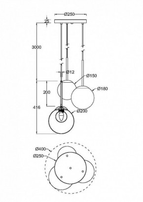 Подвесной светильник Maytoni Basic form MOD521PL-03G в Сысерти - sysert.mebel24.online | фото 3