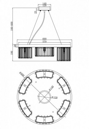 Подвесной светильник Maytoni Colline MOD083PL-06CH в Сысерти - sysert.mebel24.online | фото 5