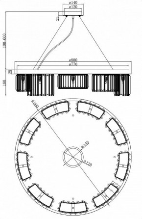 Подвесной светильник Maytoni Colline MOD083PL-09CH в Сысерти - sysert.mebel24.online | фото 8