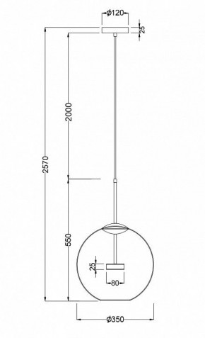 Подвесной светильник Maytoni Cometa MOD056PL-L12G3K в Сысерти - sysert.mebel24.online | фото 3