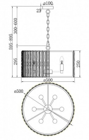 Подвесной светильник Maytoni Facet MOD094PL-06G в Сысерти - sysert.mebel24.online | фото 4