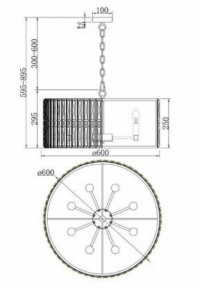 Подвесной светильник Maytoni Facet MOD094PL-08CH в Сысерти - sysert.mebel24.online | фото 3