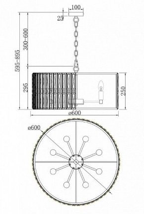 Подвесной светильник Maytoni Facet MOD094PL-08G в Сысерти - sysert.mebel24.online | фото 3