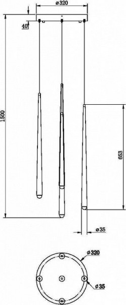 Подвесной светильник Maytoni Halo MOD132PL-L30BSK в Сысерти - sysert.mebel24.online | фото 2