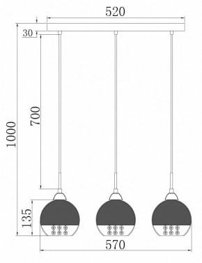 Подвесной светильник Maytoni Iceberg P012-PL-03-N в Сысерти - sysert.mebel24.online | фото 4