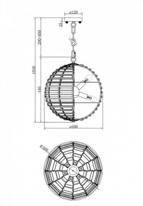 Подвесной светильник Maytoni Palla MOD092PL-06CH в Сысерти - sysert.mebel24.online | фото 3