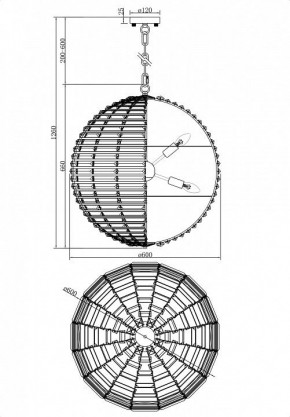 Подвесной светильник Maytoni Palla MOD092PL-08CH в Сысерти - sysert.mebel24.online | фото 4