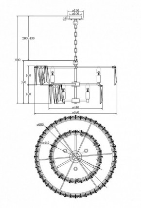 Подвесной светильник Maytoni Puntes MOD043PL-12G в Сысерти - sysert.mebel24.online | фото 5