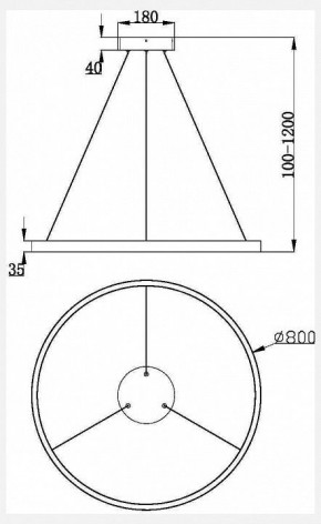 Подвесной светильник Maytoni Rim 1 MOD058PL-L42W3K в Сысерти - sysert.mebel24.online | фото 3