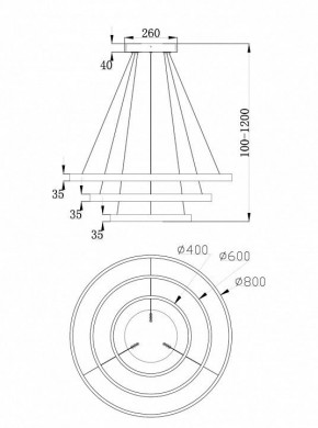 Подвесной светильник Maytoni Rim MOD058PL-L100BS4K в Сысерти - sysert.mebel24.online | фото 6