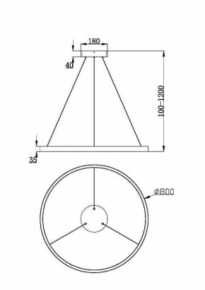 Подвесной светильник Maytoni Rim MOD058PL-L42BSK в Сысерти - sysert.mebel24.online | фото 2