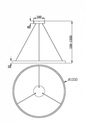 Подвесной светильник Maytoni Rim MOD058PL-L54BSK в Сысерти - sysert.mebel24.online | фото 3