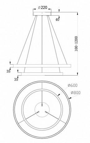 Подвесной светильник Maytoni Rim MOD058PL-L74BS4K в Сысерти - sysert.mebel24.online | фото 7