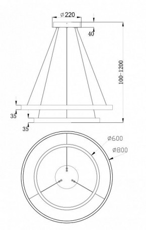 Подвесной светильник Maytoni Rim MOD058PL-L74W4K в Сысерти - sysert.mebel24.online | фото 6