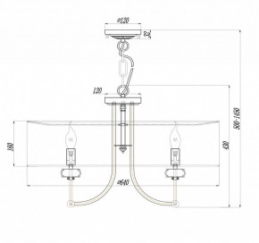 Подвесной светильник Maytoni Roma ARM006PL-08G в Сысерти - sysert.mebel24.online | фото 4