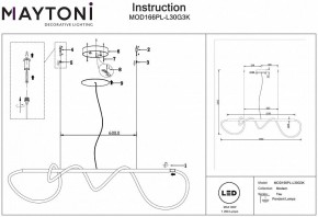 Подвесной светильник Maytoni Tau MOD166PL-L30G3K в Сысерти - sysert.mebel24.online | фото