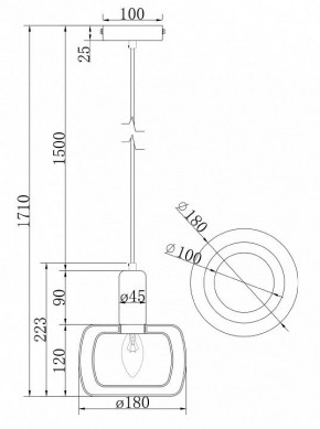 Подвесной светильник Maytoni Vision MOD411PL-01G в Сысерти - sysert.mebel24.online | фото 7
