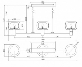 Подвесной светильник Maytoni Vision MOD411PL-03G в Сысерти - sysert.mebel24.online | фото 6