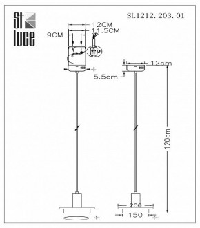 Подвесной светильник ST-Luce Oltarno SL1212.203.01 в Сысерти - sysert.mebel24.online | фото 4