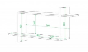 Полка книжная Домино ПК-16 в Сысерти - sysert.mebel24.online | фото 2