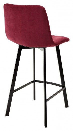 Полубарный стул CHILLI-QB SQUARE винный #16, велюр / черный каркас (H=66cm) М-City в Сысерти - sysert.mebel24.online | фото 6