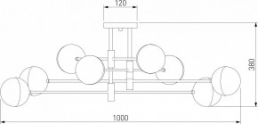 Потолочная люстра Eurosvet Nuvola 70129/8 латунь в Сысерти - sysert.mebel24.online | фото 3