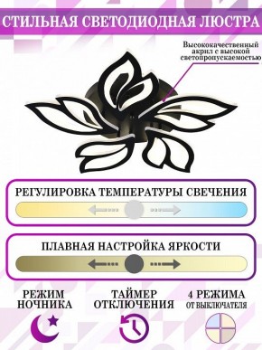 Потолочная люстра Natali Kovaltseva High-Tech Led Lamps HIGH-TECH LED LAMPS 82006 BLACK в Сысерти - sysert.mebel24.online | фото 5