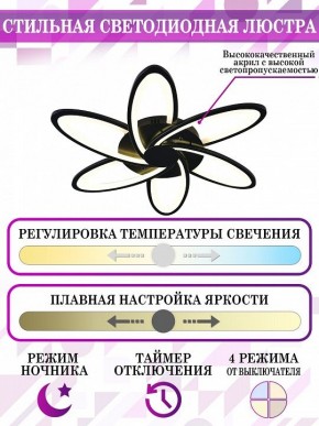 Потолочная люстра Natali Kovaltseva High-Tech Led Lamps HIGH-TECH LED LAMPS 82008 BLACK в Сысерти - sysert.mebel24.online | фото 5