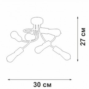 Потолочная люстра Vitaluce V3928 V3928-1/6PL в Сысерти - sysert.mebel24.online | фото 4