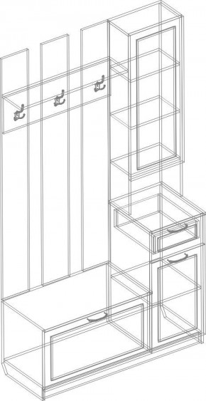 Прихожая Александрия (модульная) в Сысерти - sysert.mebel24.online | фото 5